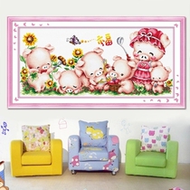 Cross-stitch simple little pig a fresh 2021 thread embroidered bedroom bedside childrens room small animal kindergarten