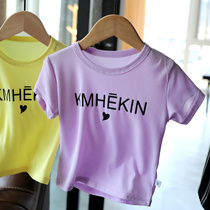 Baby ice silk cartoon short sleeve T-shirt baby round neck T-shirt children summer clothing blouses undershirt 1624