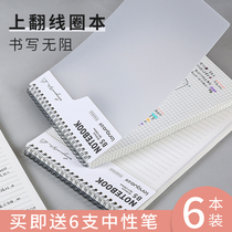 Blue fruit upturned coil ben b5 thick notebook simple ins wind college students examination and research stationery grid book flipping notepad a4 horizontal line a5 wrong question vertical flip primary and secondary school students square book