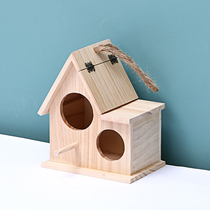 ~Bird nest breeding box Bird nest solid wood bird nest Outdoor bird nest Wooden bird house Outdoor parrot nest breeding box~