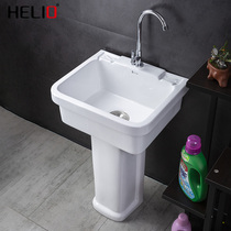 Toilet column washbasin integrated ceramic laundry pool balcony floor standing column wash basin outdoor column Basin