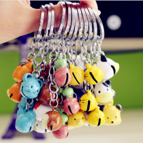Cartoon doll 12 zodiac bell key ring creative cheese cat key chain ring bell mens and womens bag pendant