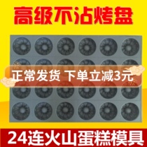 24 Lian Volcanic Cake Mold Commercial Large Oven not Stained Tray Flower Type Rectangular Oval Cake Baking Apparatus