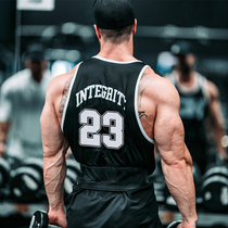 2022ins New Fitness Vest Mens Sports Tide Card Mesh Speed Dry American Basketball Roll Iron Training Sleeveless T-Shirt