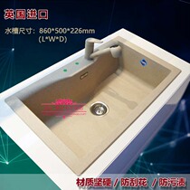 Swiss Franca sink ACG610 granite sink graphite oatcolor oat color large single trough single Basin import