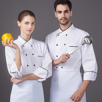 New hotel chef overalls long-sleeved mens dining restaurant canteen kitchen overalls Cake baking shop autumn and winter clothes