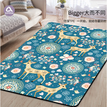 Double yoga mat environmental protection TPE suede thickened and widened lengthened non-slip childrens dance practice household mat