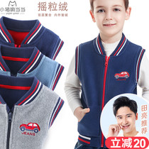 Childrens waistcoat Boys  vest spring and Autumn thin section wear fleece Western style boy horse clip Male children wear waistcoat inside