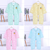 Baby summer clothes newborn jumpsuit summer thin long sleeve ha clothes baby summer air conditioning clothes Climbing Spring