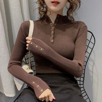 Semi-high neck base shirt Women 2020 autumn and winter New slim body long sleeve top tight foreign sweater sweater sweater