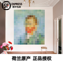 Dutch ixxi pixelated Van Gogh self-portrait decorative wall painting Mural hanging painting Beijing spot second hair