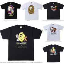 (Domestic Spot) Snow State Sauce Bape Mens Joint Section Short Sleeve T-shirt Cat and Mouse Baocan Dream Three Lull