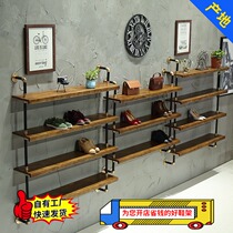 Wall shoe store shoe rack display rack Childrens shoe store commercial shop clothing store Wall-mounted multi-layer creative shoe rack