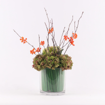 Modern simple simulation flower glass flower decoration Home light luxury model room ornaments Hotel club crafts