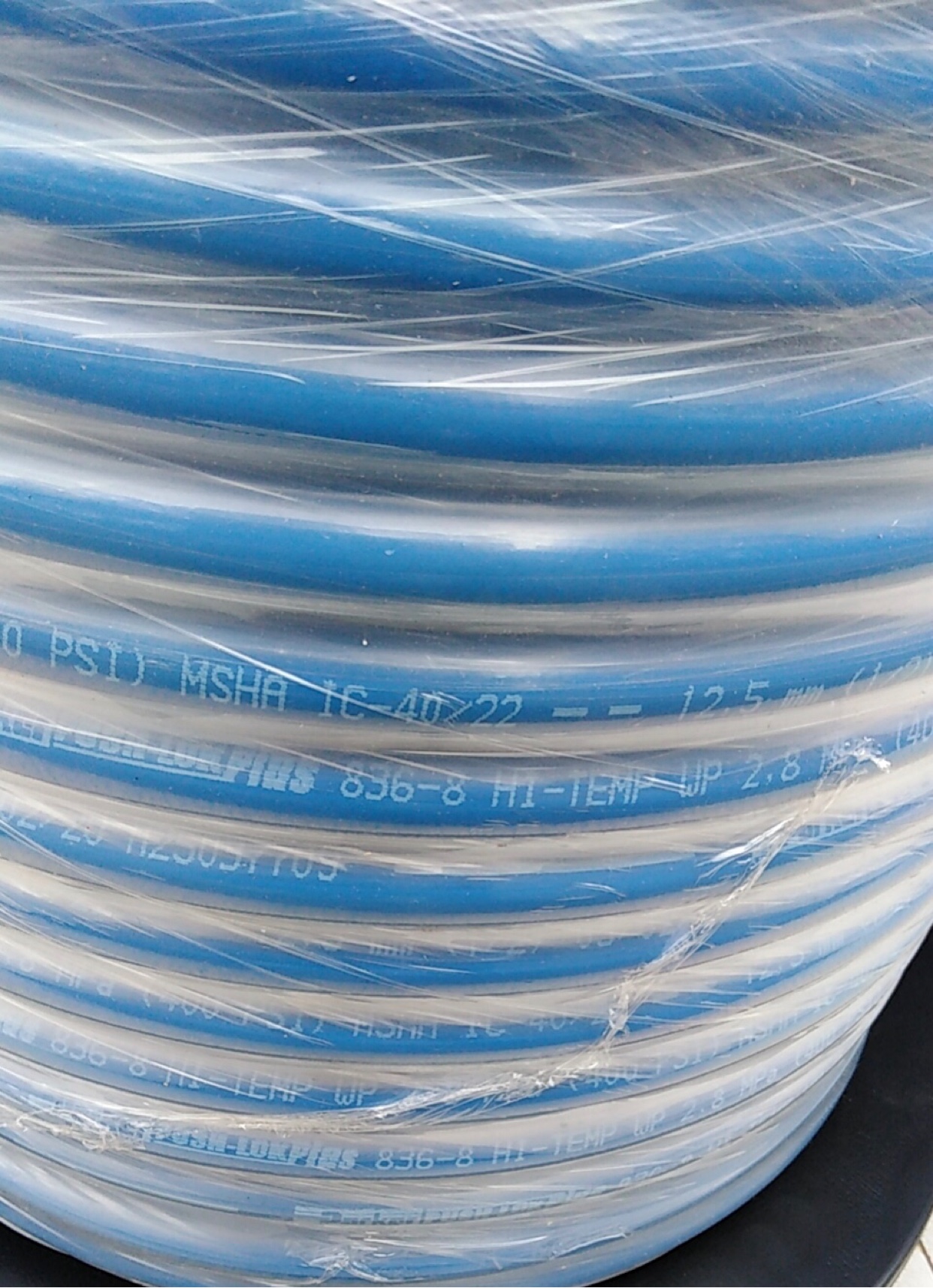 Pike blue water pipe 836-8parker pushlok plus hi-temp high temperature rubber hose tubing