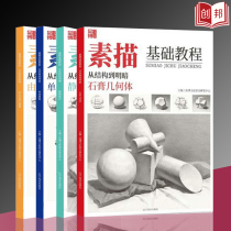 Spot sketch basic tutorial from structure to light and dark four a set of 2021 Pingbo culture sketch book introductory textbook self-study zero basic pencil drawing painting hand-painted copy album still plaster geometric figure figure