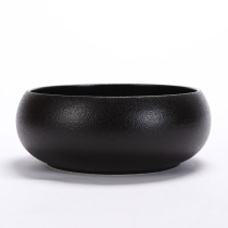 Mingfeng ceramic kung fu tea set tea ceremony zero with ceramic tea wash black pottery cup wash Zen wind black tea wash tea bowl large
