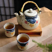 Japanese creative antique ceramic large teapot tea cup tea set set household cold water lifting beam pot tea maker