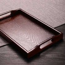 Japanese imitation wood plastic rectangular tea tray living room household imitation wooden water cup tea cup tea set hotel tray