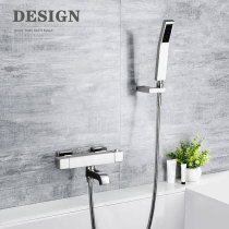 Kashitto full copper constant temperature bathtub faucet hanging wall type household simple toilet cylinder side shower set