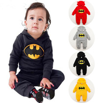 21 years Spring and Autumn cartoon bat jumpsuit baby jumpsuit baby fleece hooded climbing suit newborn clothing