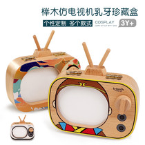 Childrens deciduous teeth commemorative box girl milk tooth box boy tooth collection box wooden baby replacement tooth preservation box