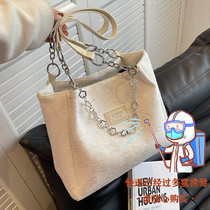 France Cone Koery genuine leather large capacity big bag bag woman 2022 new wave portable commuter single shoulder tot bag