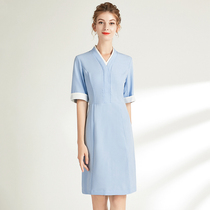 Tangyue 2021 summer new beautician work clothes female beauty salon SPA technician dress sleeve