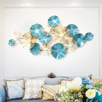 European-style metal lotus leaf wall decoration living room background wall three-dimensional wrought iron wall decoration creative Iron Lotus