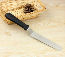 Plastic handle cake spatula stainless steel cake spatula cream scraper scraper flat knife curved kiss knife smoothed