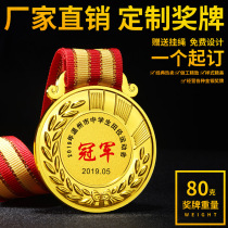 Medals customized listing gold medal customized marathon games metal gold silver and bronze competition honorary medal production