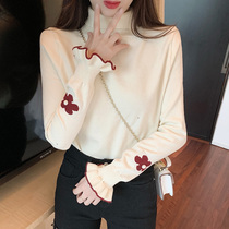Wild turtleneck sweater womens autumn and winter clothes 2020 new slim pullover knitted base shirt with foreign style small shirt tide