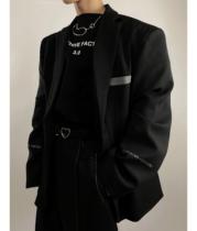 Culture loose reflective suit jacket ins niche design fashion couple fried street coat men