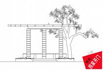 Simple round pavilion construction large sample garden landscape node detailed cad drawings