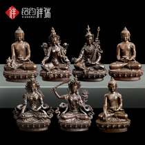 Buddhist supplies 2 inch small Buddha statue Bronze home living room offering ornaments Car interior decoration Buddha statue ornaments