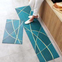 Kitchen Ground Mat Nordic Strip Waterproof Anti-Oil Erasable footbed PVC Home Entrance Door Mat Non-slip Carpet