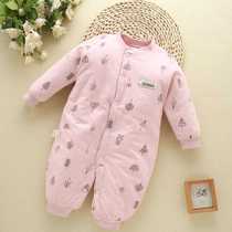 Baby cotton clothes autumn and winter clothing for one or two months male girl 0 to 3 months 6 baby 12 one-piece clothes 4 thickened suit