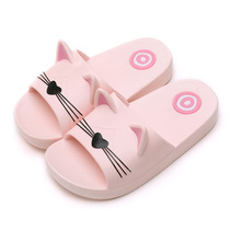 Personalized cat slippers summer girls home Korean cute 6 baby one 5-year-old children cool drag non-slip soft bottom