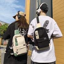 Men Skew Satchel Wave Signs Day Series Sports Chest Front Bag Small Satchel Shoulder Bag Male Satchel Bag 100 Hitch Student Single Shoulder Chest Bag