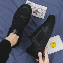 Mens casual flat shoes trend of Korean small black shoes sports tide shoes summer breathable personality 2022 new lily - line