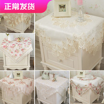 Value universal cover towel tablecloth Microwave oven cover refrigerator nightstand cover TV cover cloth Lace fabric multi-purpose towel
