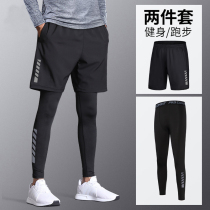 Sport suit Mens speed dry high play gym Fitness Room Shorts Running Training Basketball Clothes Suck sweat and breathable clothes to beat