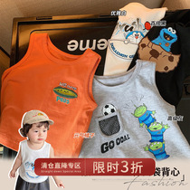 Chen Tai Pig L Mother Summer Dress Newborn Male Baby Sports Sleeveless Vest Blouses baby cover Bottoms Loose t-shirt