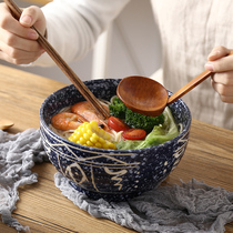 Japanese tableware ceramic bowl home large ramen bowl personalized creative Rice Bowl Noodle Bowl soup bowl large Bowl Bowl single
