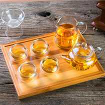 Mesny complete set of heat-resistant thickened glass tea set Household Kung Fu tea cup tea pot tea cup set