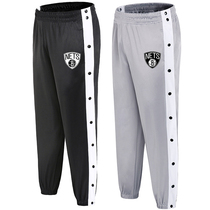 Basket Netting Basketball Pants Full-Open Buttoned Pants Mens Sports Pants Loose Long Pants pants Pants Bungles Foot buttons Hot body button Buttoned Up Pants