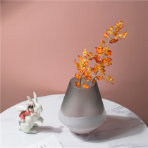 Nordic pink glass Large Vase ornaments living room flower arrangement American dining table TV cabinet light luxury model room decorations