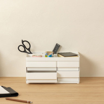 nakabayashi Zhonglin drawer storage box pen holder desktop finishing box office personality creative pen box simple Japanese pen holder large capacity pen barrel storage rack stationery storage box