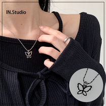 INstudio20 Summer Korean online brand peachvin new bamboo festival chain butterfly pendant necklace