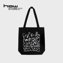 HOWstore Kaws begins with endpoint eco-friendly bag trend limited graffiti art handbag